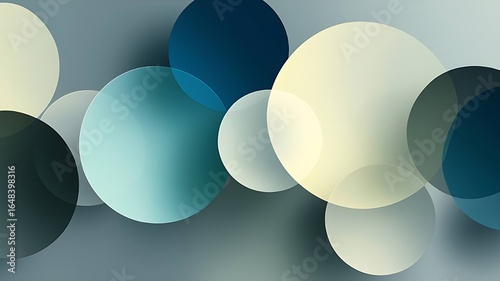 abstract blue background with white circles
