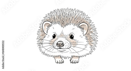 Adorable hedgehog illustration, a whimsical portrayal of a cute animal