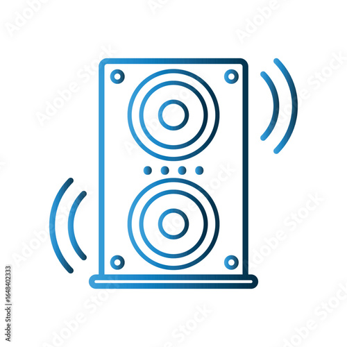 Multimedia speaker icon design template