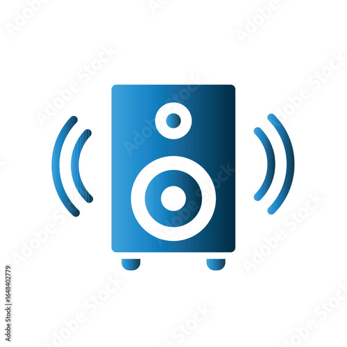 Multimedia speaker icon design template