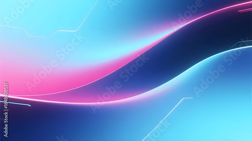 Futuristic Holographic Gradient Background with Soft Neon Glow