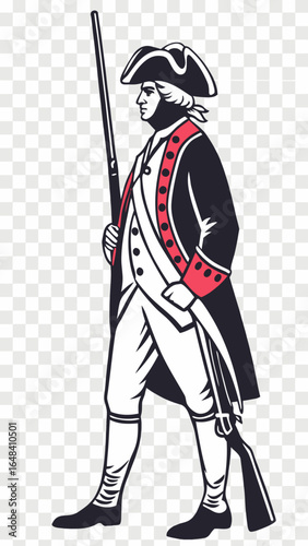 American Soldier on Neutral Background