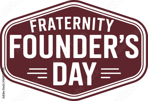 Fraternity Founder's Day Hexagon Emblem celebration