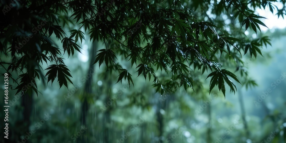Obraz premium Peaceful Rain Forest Scene