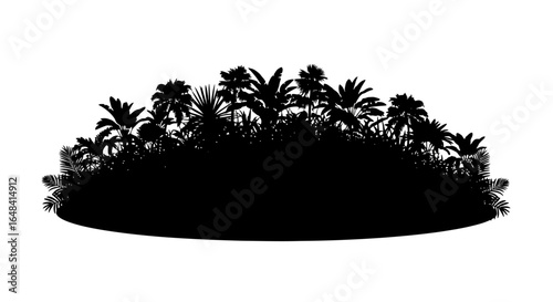 lush tropical island silhouette perfect for travel brochures vacation websites and exotic designs