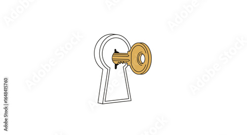 unlock your potential key to success innovation and problemsolving abstract illustration