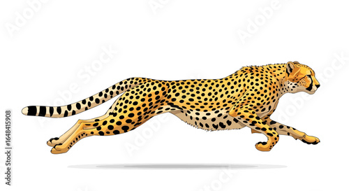 cheetah in motion dynamic vector illustration of a running cheetah for speed agility and wildlife designs