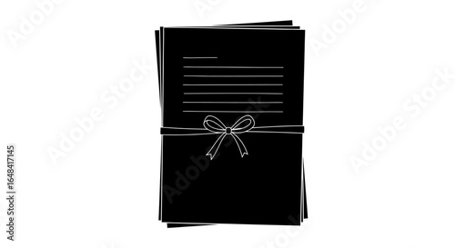 secure your important documents stack of papers tied with a ribbon perfect for confidentiality privacy and secure data concepts