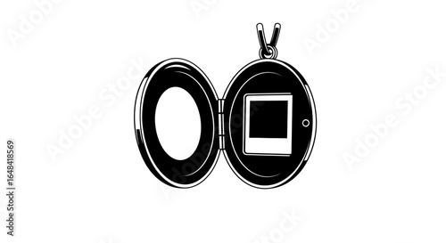open locket pendant with blank photo insert perfect for nostalgia memory keepsakes or custom jewelry design