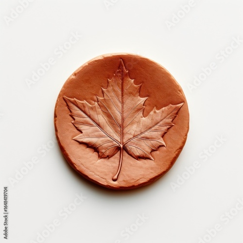 Autumn leaf Seal Wax Stamp plant white background accessories.