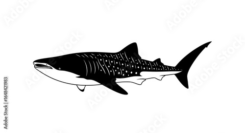 elegant whale shark silhouette perfect for marine life designs oceanthemed branding and nauticalstyle prints