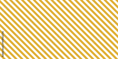 Classic diagonal stripe pattern in golden yellow and white. Seamless vector background for textile, wrapping paper, and graphic design projects