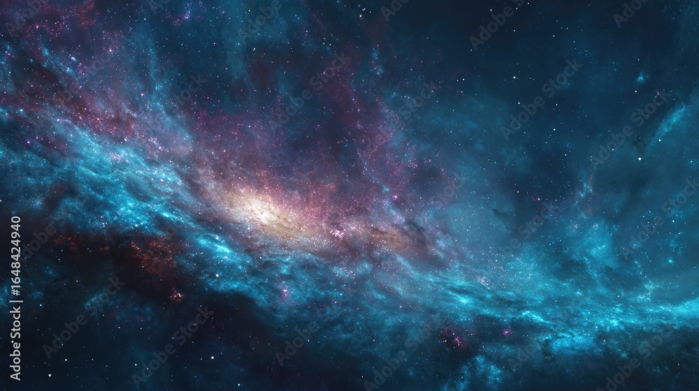 Fototapeta premium Cosmic nebula swirls in deep space