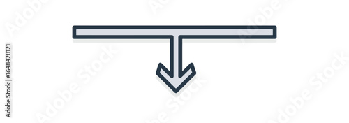 Downward pointing arrow graphic