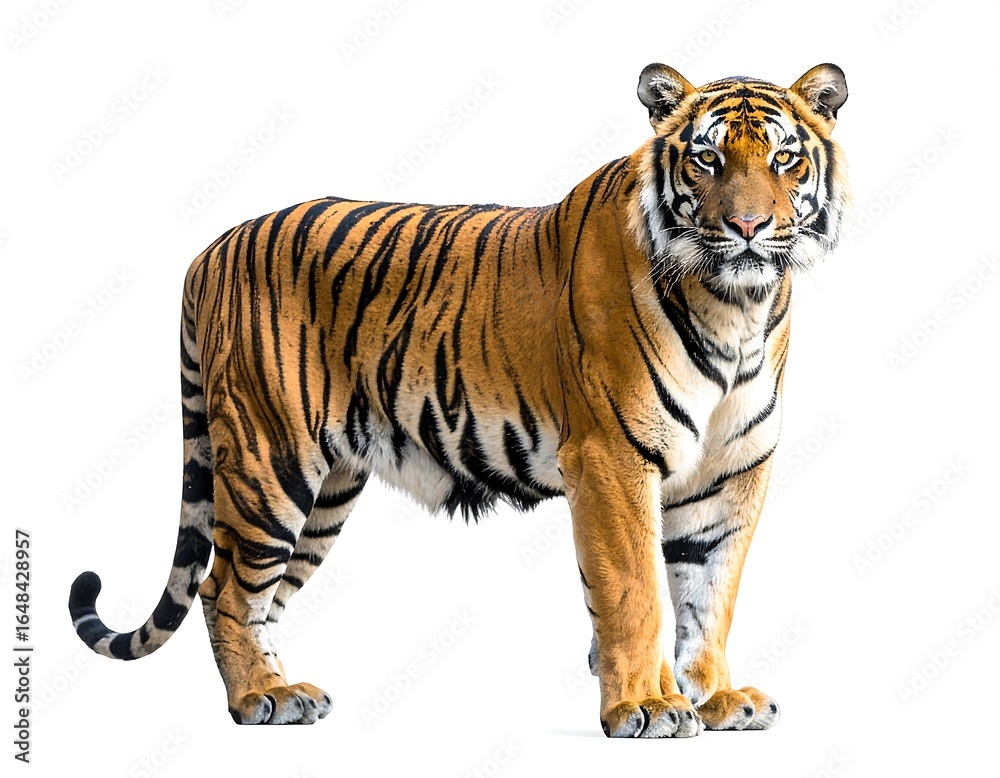 Naklejka premium Tiger portrait, standing, fierce