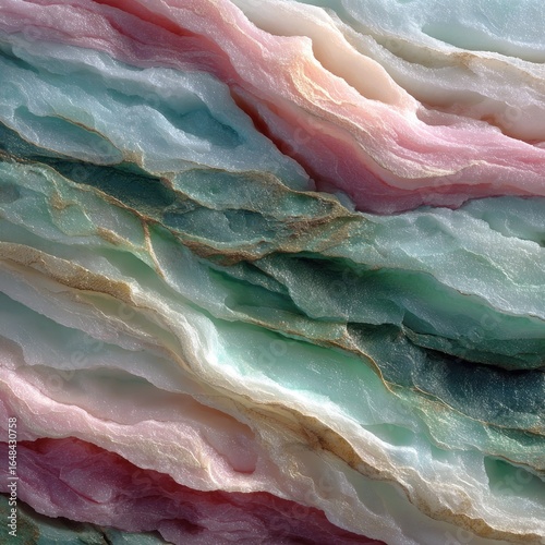 Close-up layered stone texture in pastel colors