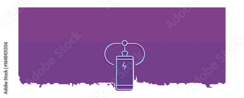Smartphone charging illustration