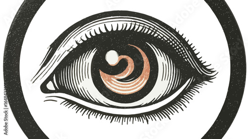 Vintage style eye graphic design