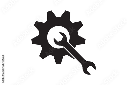 Gear and Settings Icons. Cogwheel vector icon. Black gear wheel web icons. Vector illustration. illustration of simple gear icon design eps 10