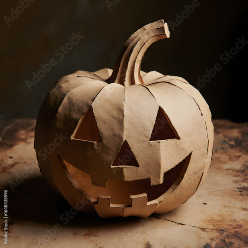 Paper Mache Style Vintage Pumpkin