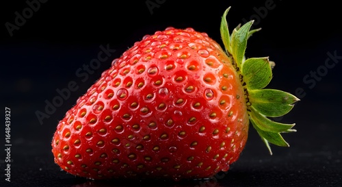 strawberry on black