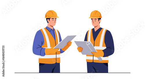 Engineering Team Reviewing Plans