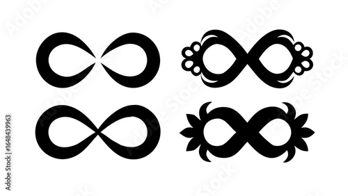 Bold infinity loop symbol with gradient fill endless