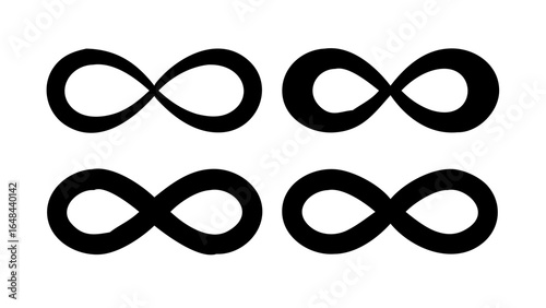 Bold infinity symbol with interwoven loops endless
