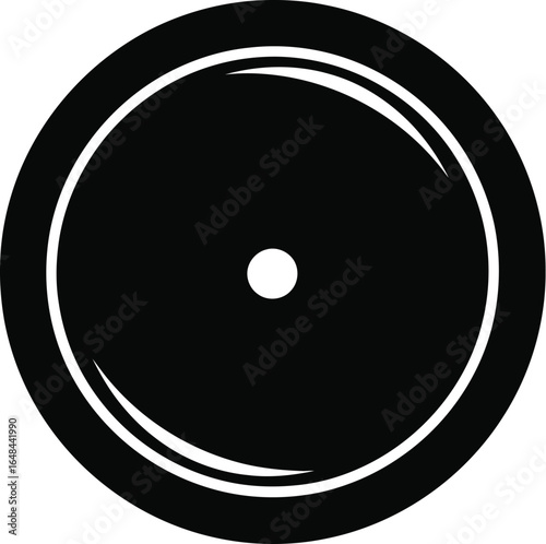 A vinyl record, a classic music medium for playing audio with a needle a turntable, representing retro entertainment and vintage sound