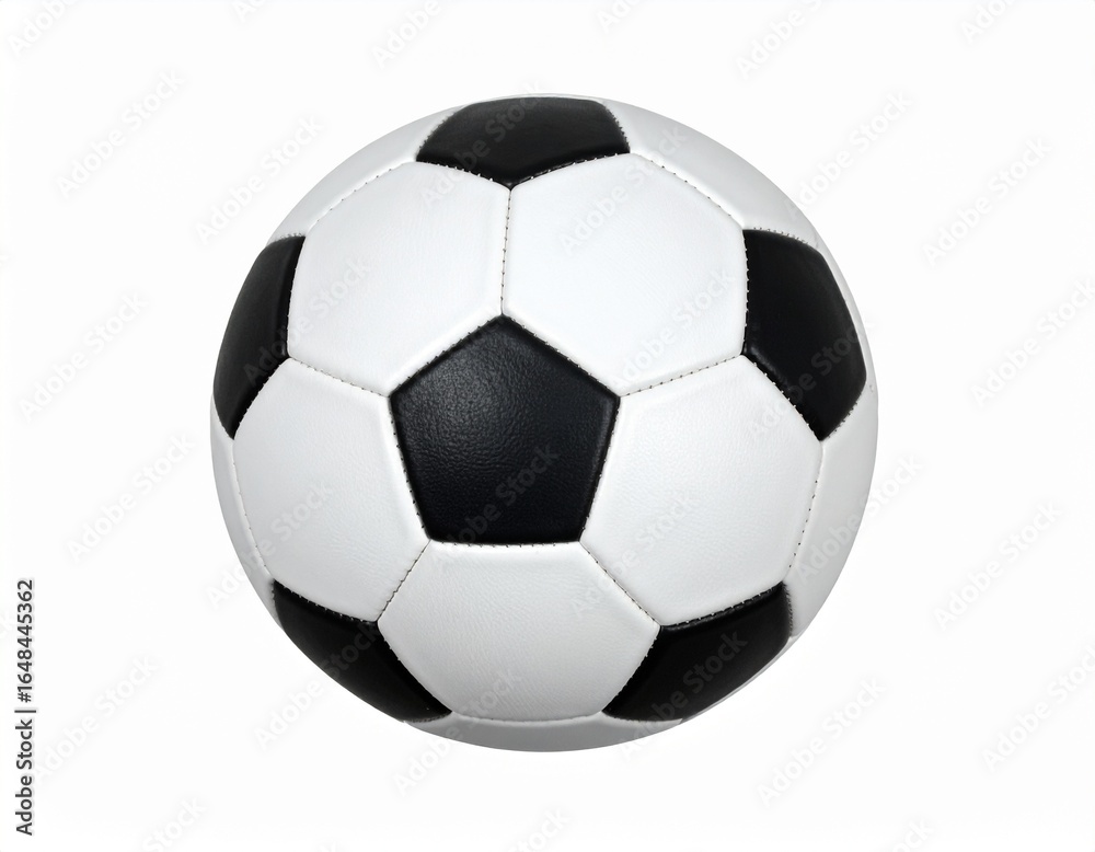 Fototapeta premium Classic Monochrome Soccer Ball Still Life Detailed Close Up Sport