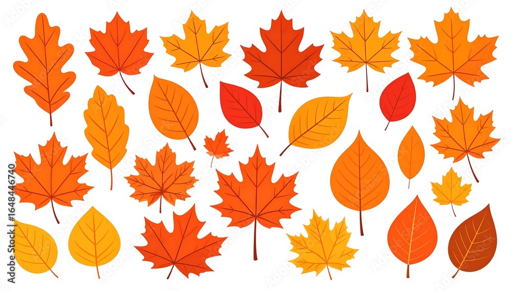 Fototapeta premium Autumn leaves collection