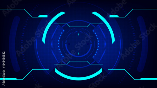 Digital hud interface sci fi technology concept adstract blue light background