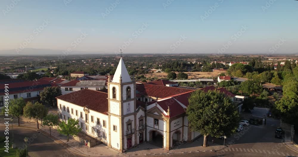 Aerial View Church of Castelo Branco City in Portugal Aerial View Church of Castelo Branco City in Portugal