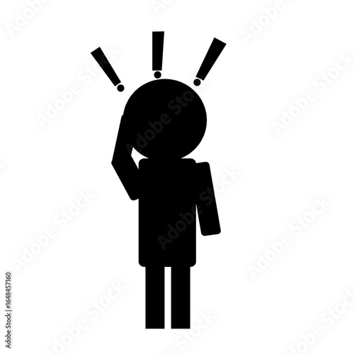 man icon thinking confusion decision making head scratiching pensive thoughtful icon puzzled.eps
