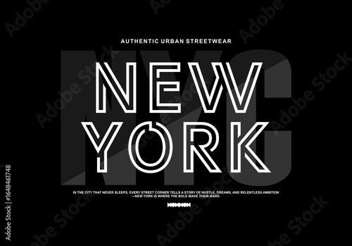  Urban streetwear design inspired by the energy of New York City. Featuring bold typography, gritty textures, and vibrant city vibes, this artwork captures the fearless spirit of owning the streets