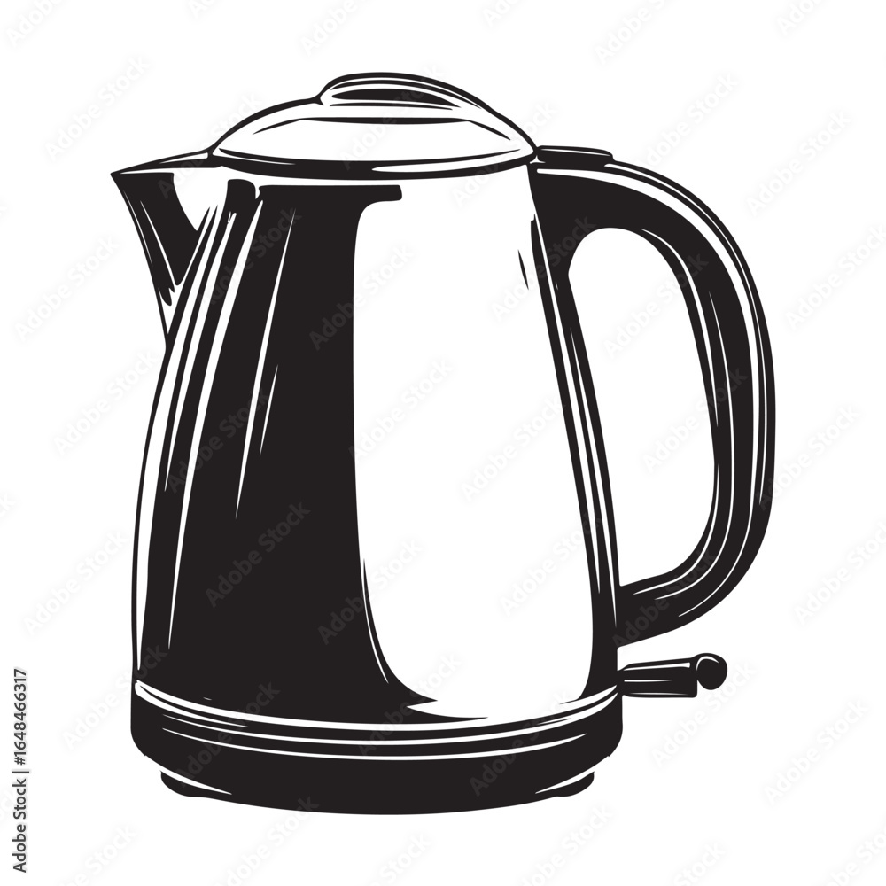 Fototapeta premium Electric kettle silhouette 