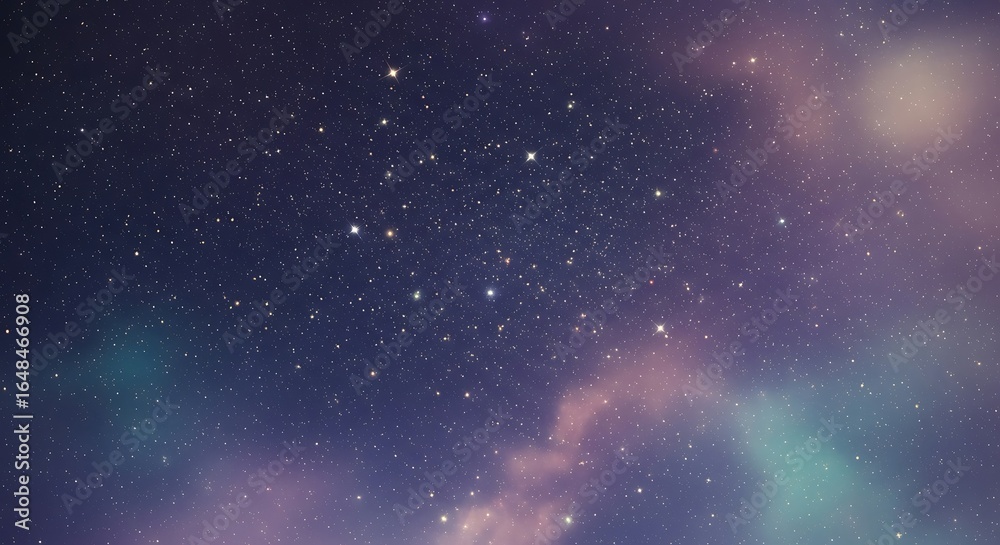 Fototapeta premium Cosmic Symphony a celestial ballet of stars and nebulous colors in the vast expanse