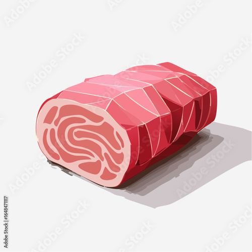 Pixel Art Raw Meat Steak Illustration