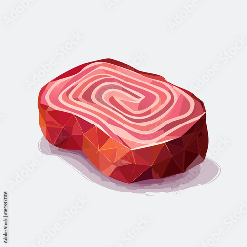 Pixel Art Raw Meat Steak Illustration