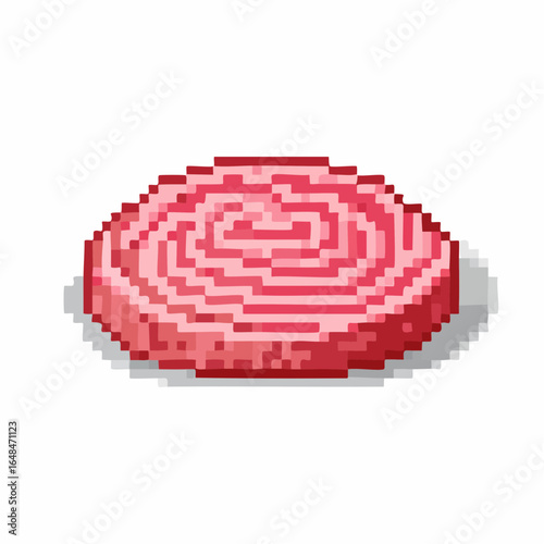Pixel Art Raw Meat Steak Illustration