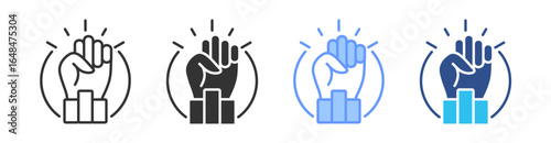 Capability Growth Multi Style Icon Set Vector Collection 