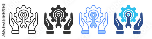 Skills Multi Style Icon Set Vector Collection 