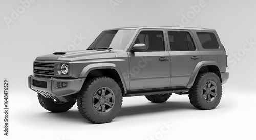Modern gray off-road SUV vehicle with rugged tires and sleek design suitable for adventure travel outdoor exploration and urban driving in various terrains