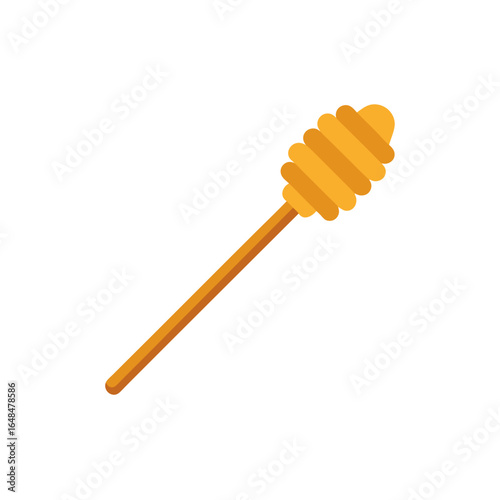 Golden honey dipper tool for sweetening treats, a kitchen essential for natural food preparation and enjoyment.