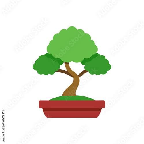 Serene bonsai tree in decorative pot, symbolizing patience and natural beauty for peaceful decor