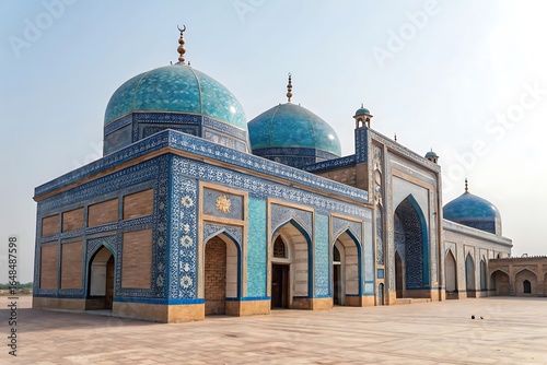 Exterior view of the shah jahan mosque in pakistan