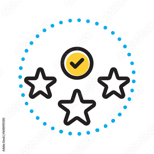 Vector multi color icon for Exceptional