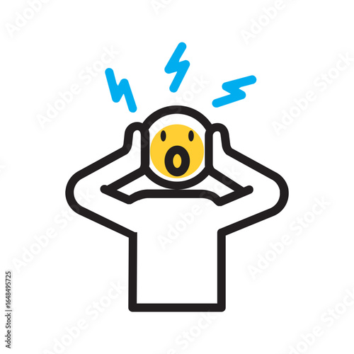Vector multi color icon for Shock