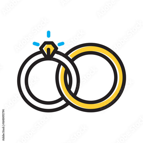 Vector multi color icon for Commitment