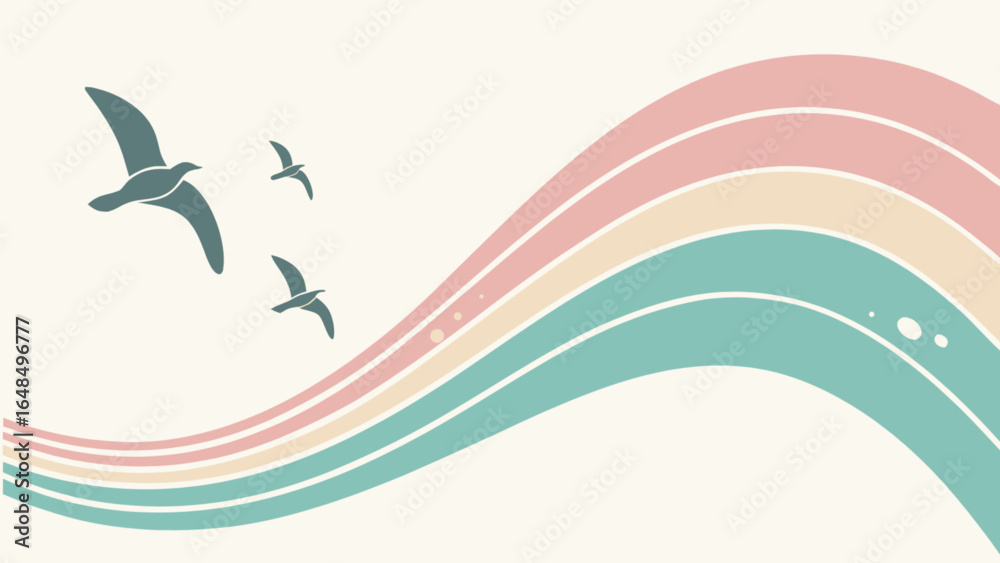 Naklejka premium Birds art